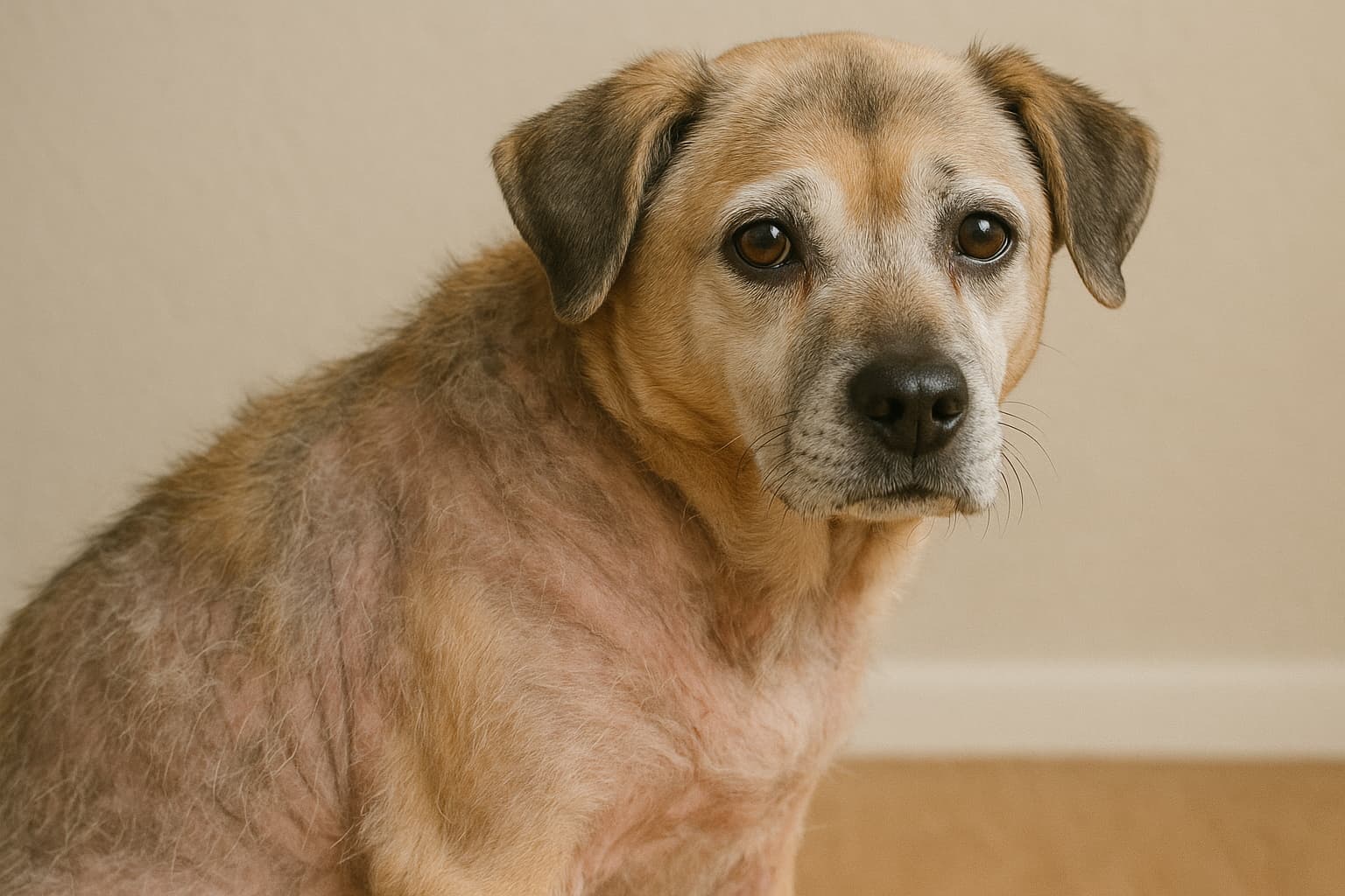 Wyapdanie sierści u psa