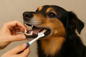 Czyszczenie zębów u psa