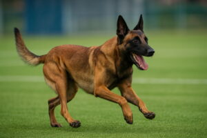 owczarek w biegu na trawie