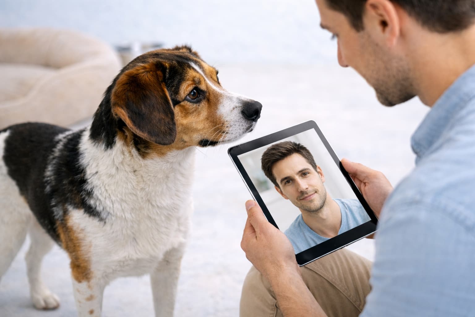 Czy pies rozpoznaje ludzką twarz po zdjęciu?