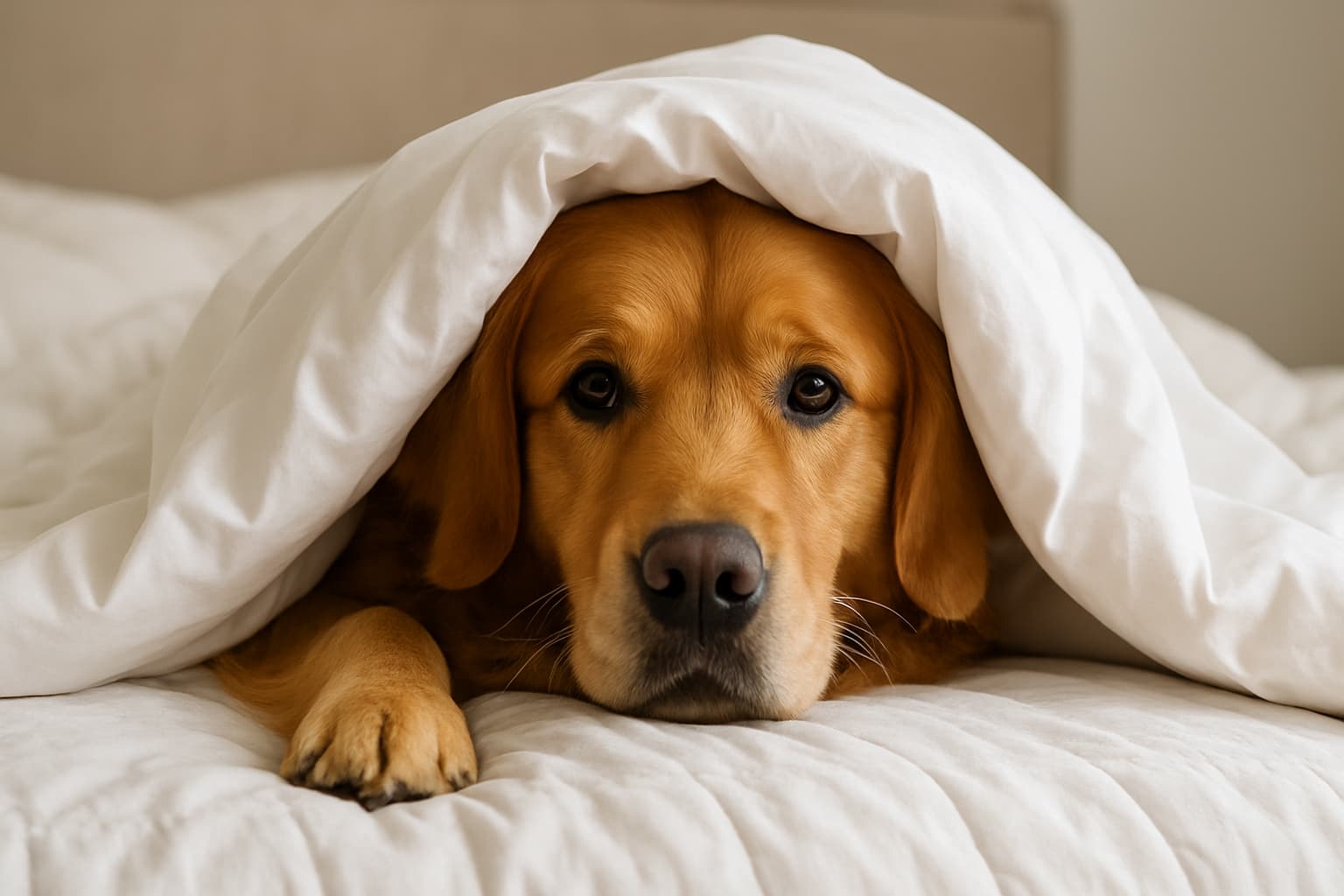 Czy można spać z psem w łóżku?