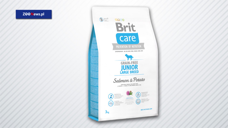 Sucha karma dla psów młodych dużych ras – Brit Care Grain Free Junior Large Breed Salmon & Potato