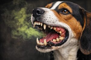 Pies ze śmierdzącym oddechem