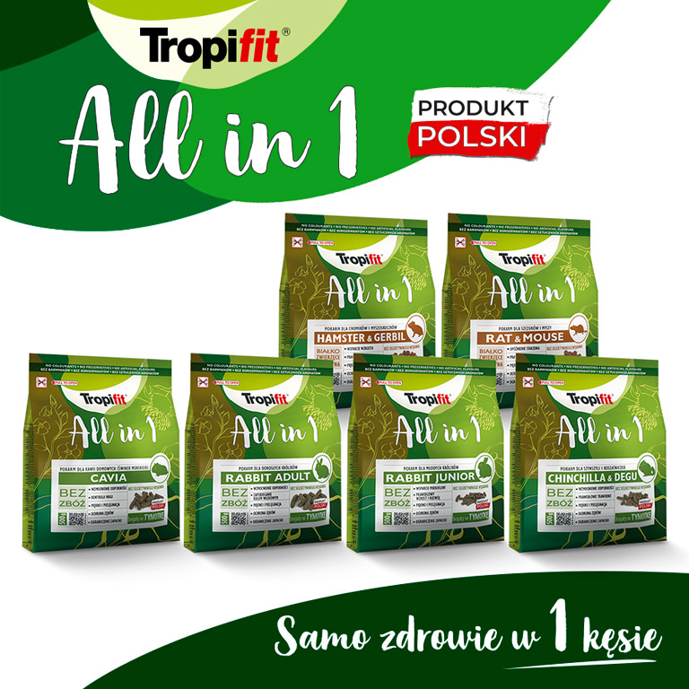 Do grona produktów marki Tropifit dołączyła nowa linia karm dla gryzoni – ALL IN 1!