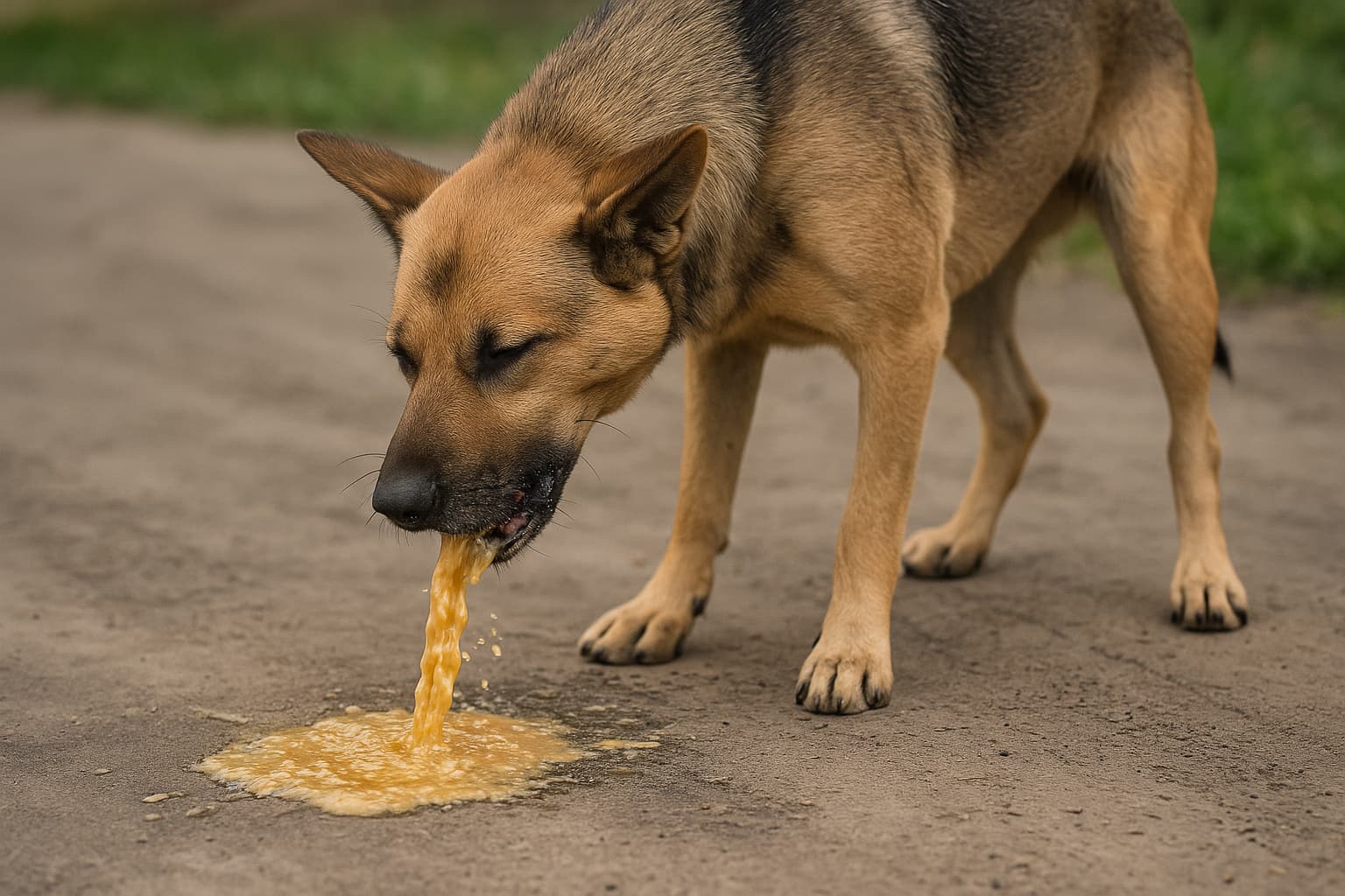Pies wymiotuje zdjęcie