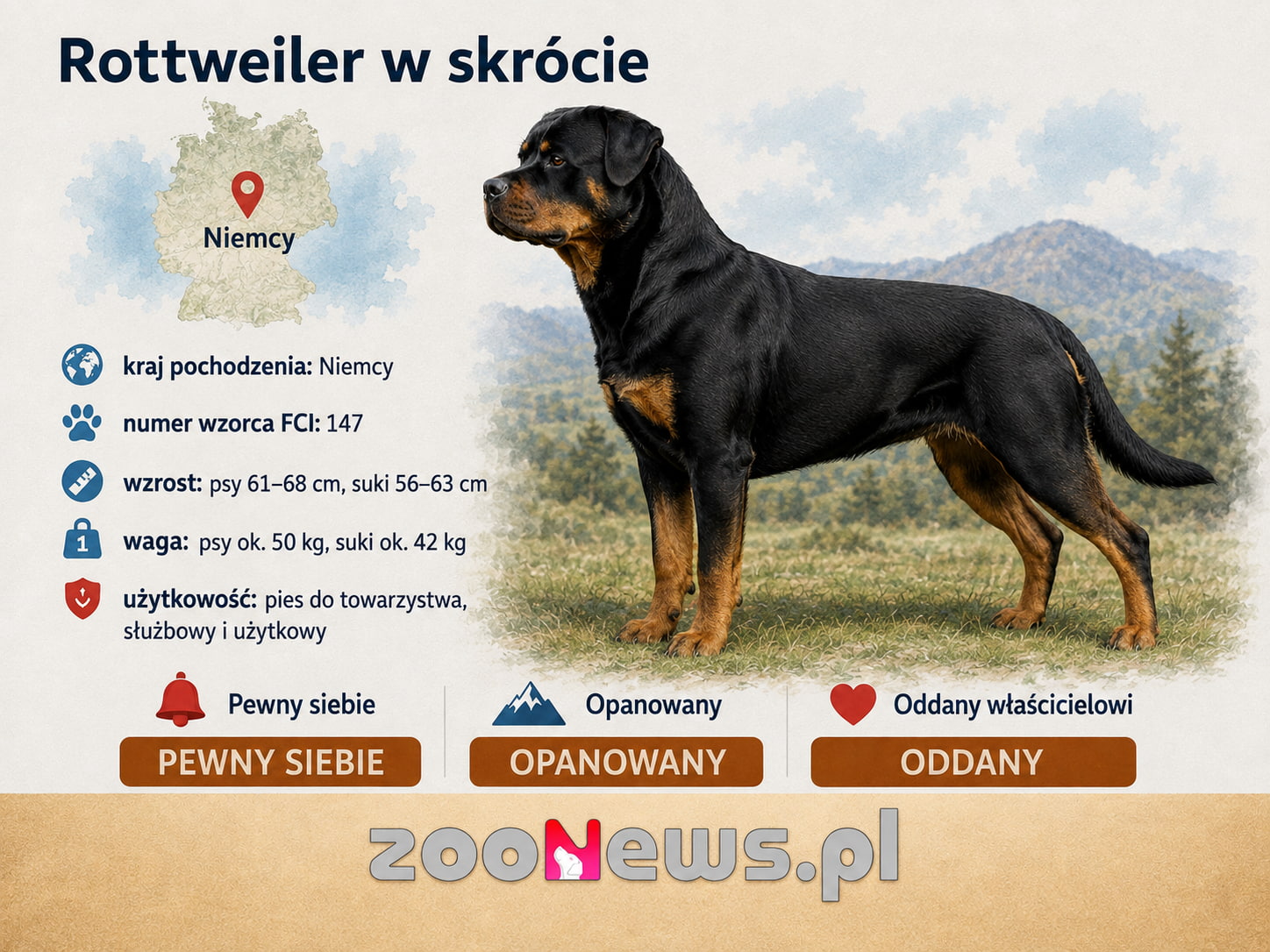Rottweiler infografika