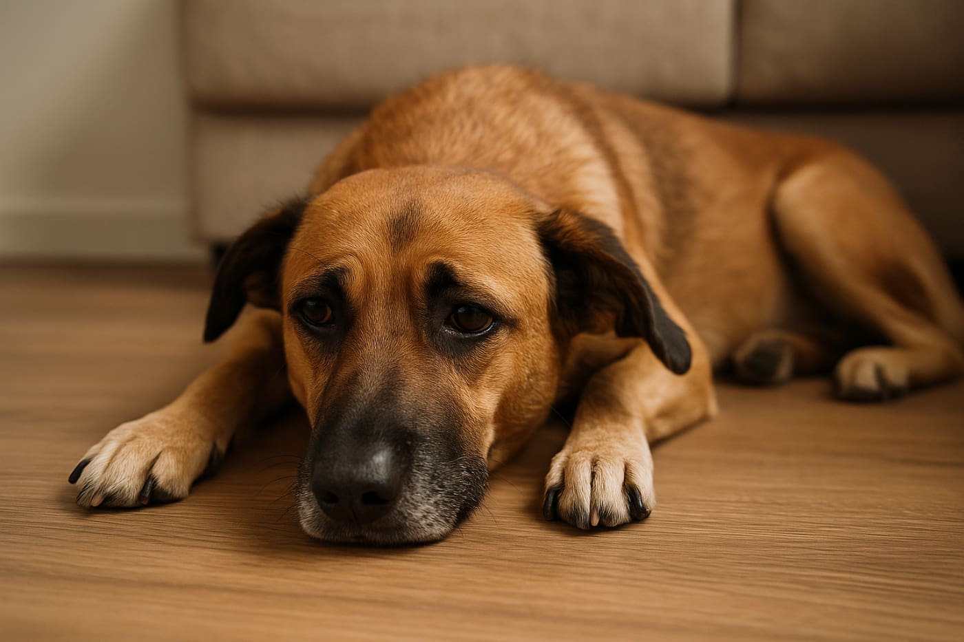 Pies z objawami zapalenia żołądka