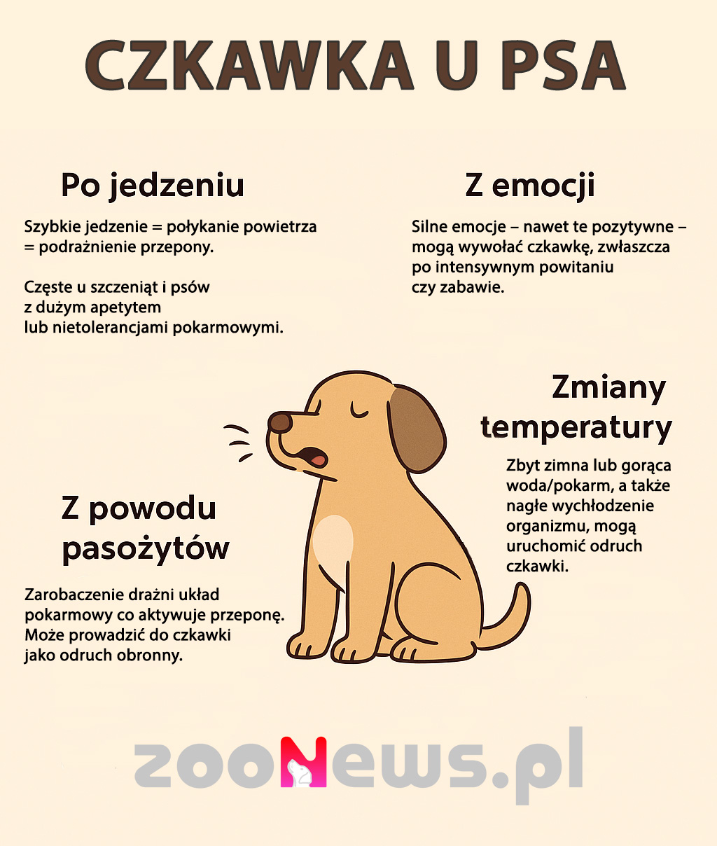 czkawka u psa infografika