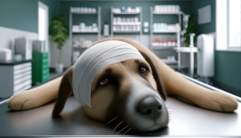 Wstrząs mózgu u psa