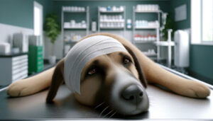 Wstrząs mózgu u psa