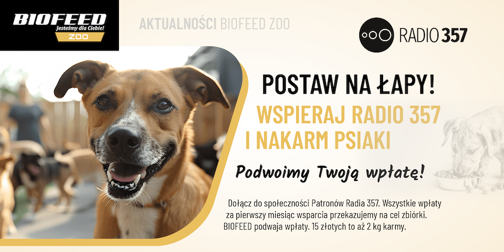 Społeczność Radia 357 funduje karmę dla zwierząt ze schronisk
