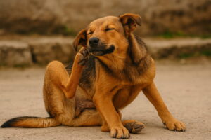 Pies, który się drapie