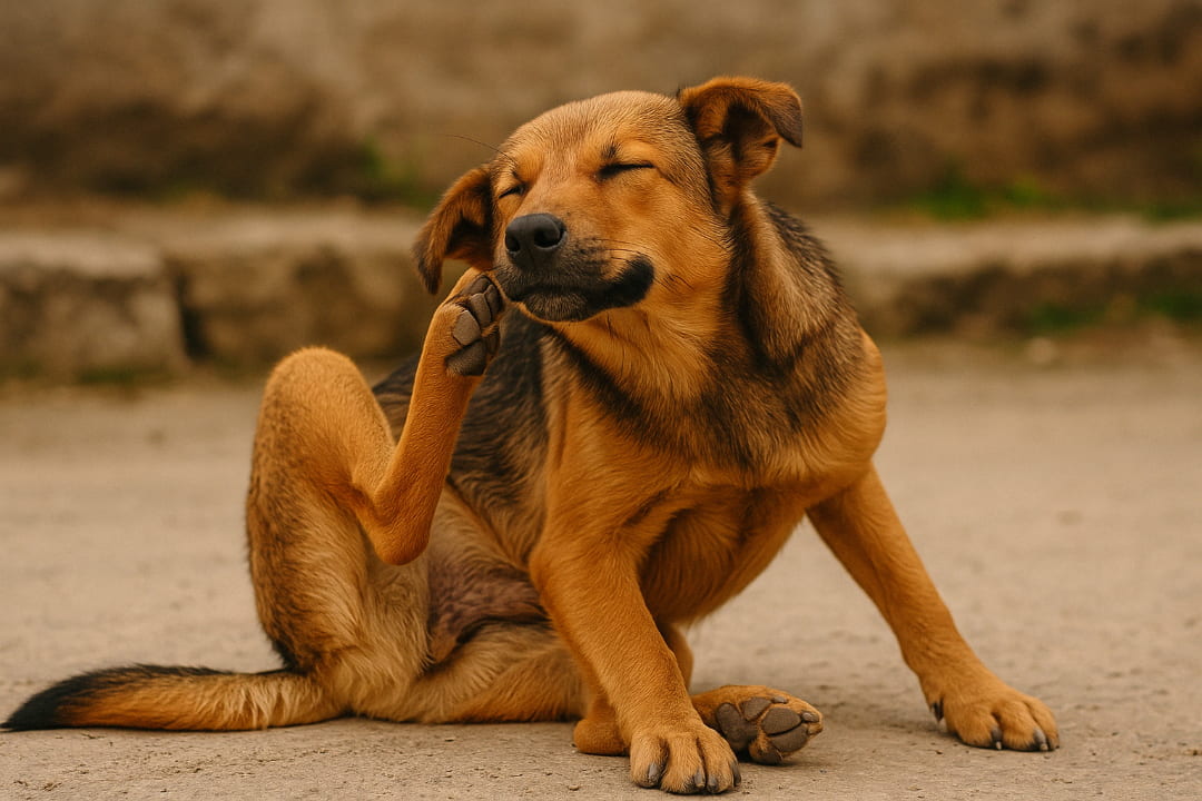Pies, który się drapie