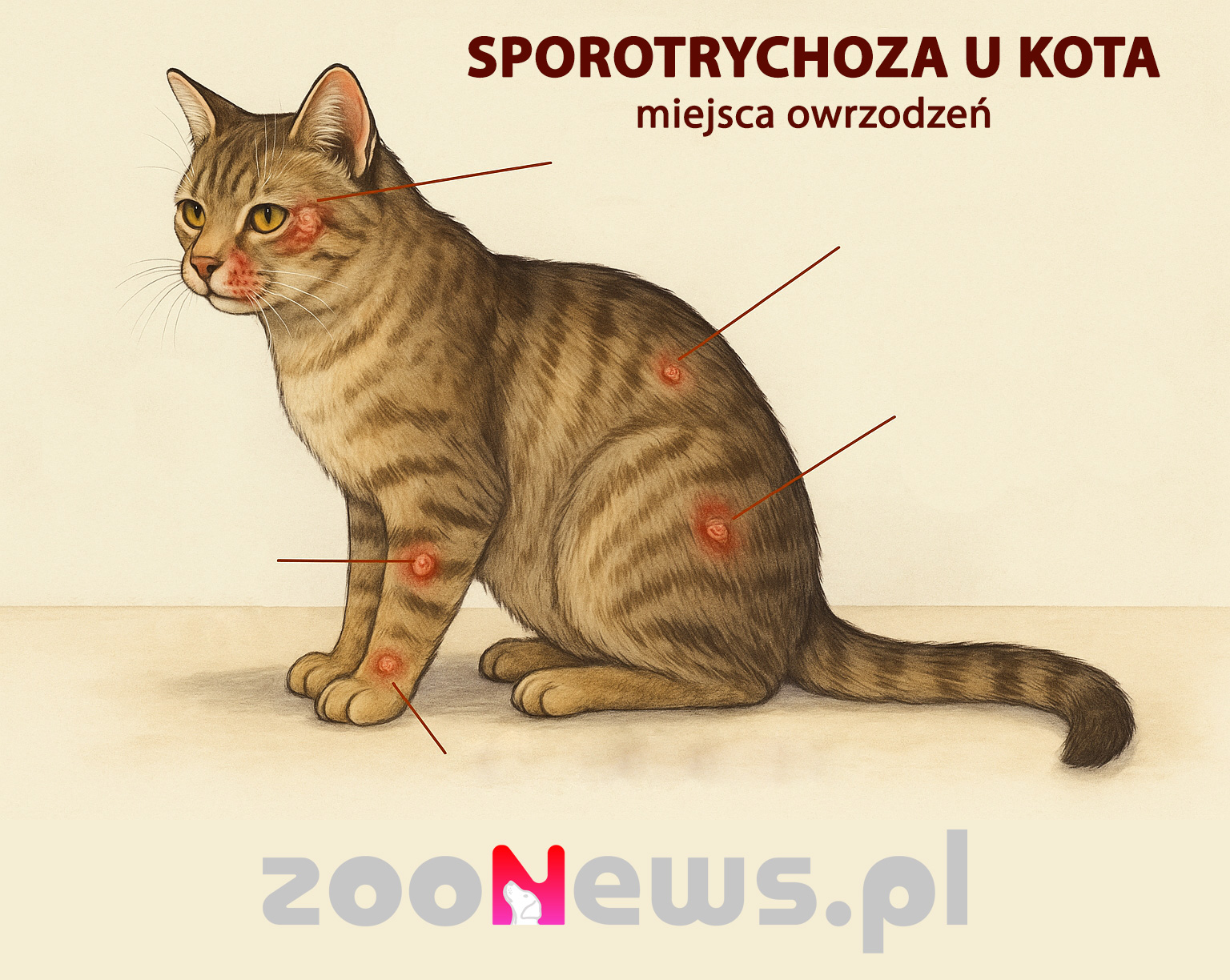 Sporotychoza u kota infografika