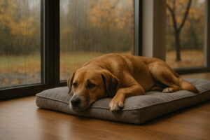 Pies z objawami depresji