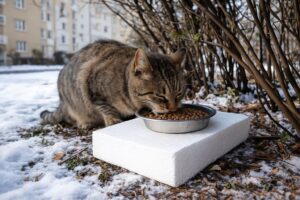 Dokarmianie kotów zimą