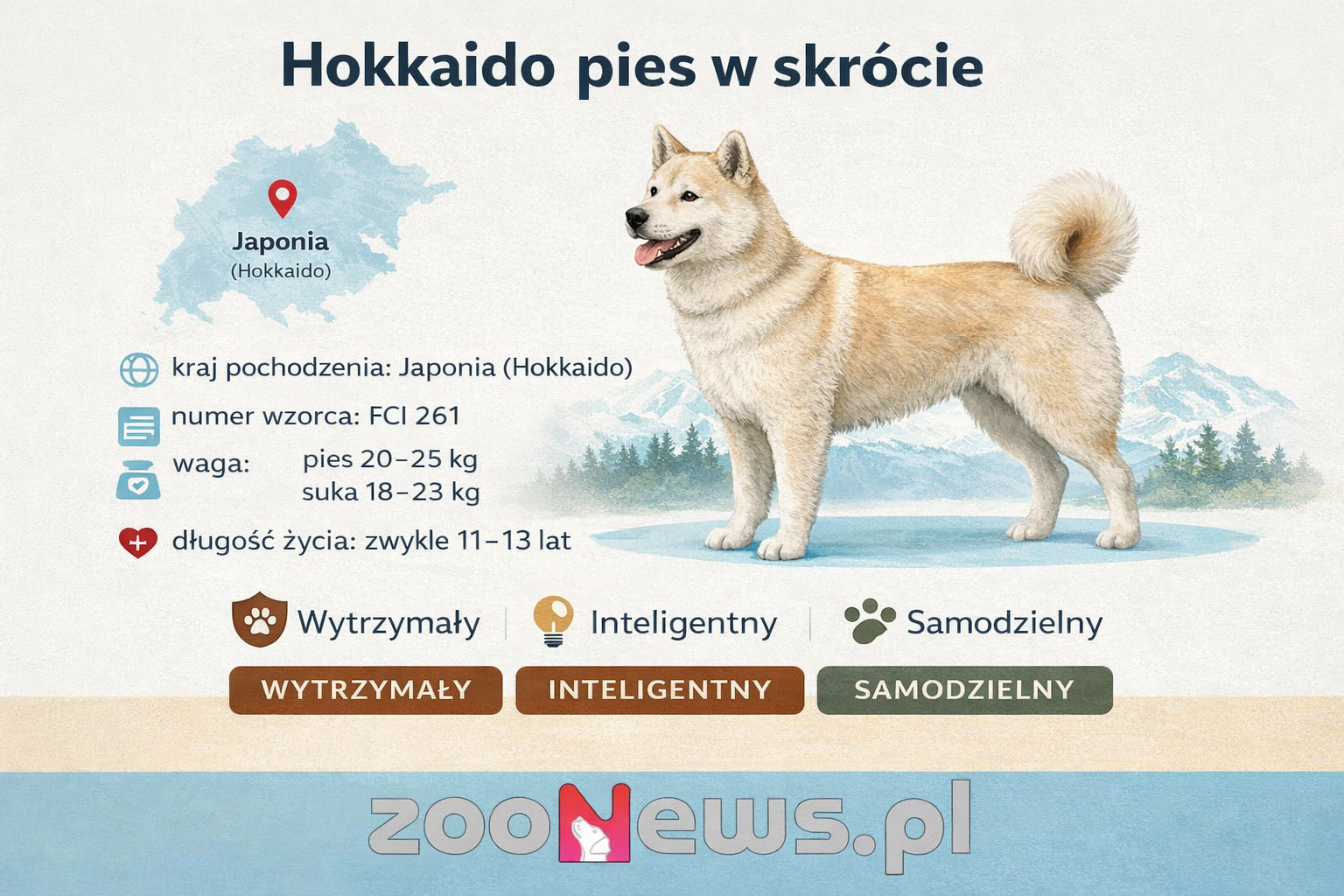 Hokkaido pies infografika