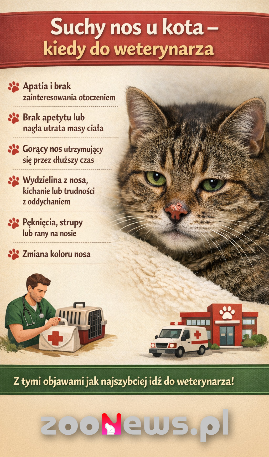 Suchy nos u kota infografika