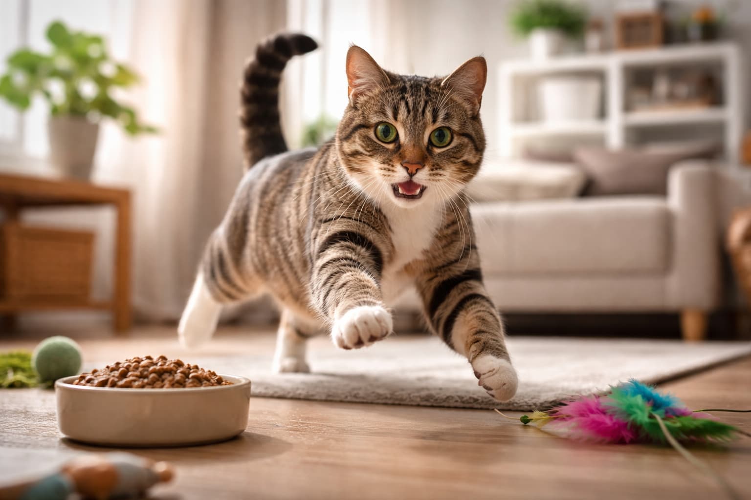 Jak dieta wpływa na aktywność kota?