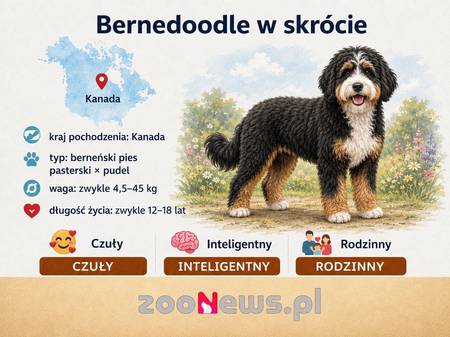bernedoodle infografika